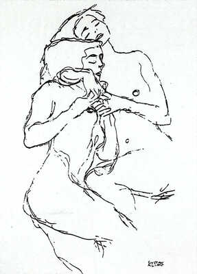 Климт Густав. Две обнаженные девушки